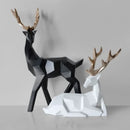 Decoração de Mesa Estátua Cervo 2 Peças em Resina
