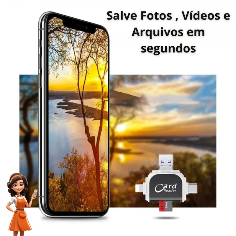 Leitor de Cartão Portátil - COMPRE 1 LEVE 2 [ESPECIAL BLACK FRIDAY]
