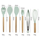 Conjunto Profissional com 12 Utensílios para Cozinha de Silicone Antiaderente