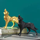 Escultura Decorativa Lobo Uivando