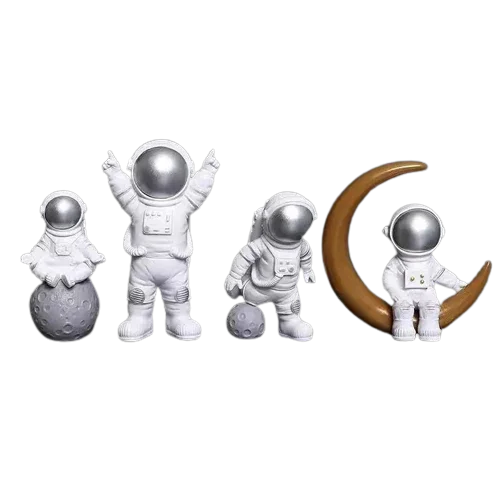Escultura Decorativa Astronauta - 4 peças